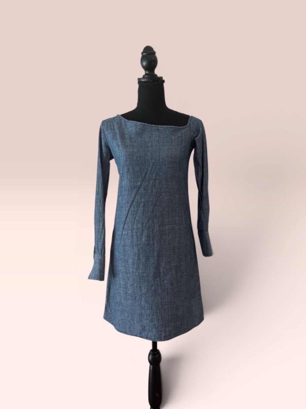 THEORY Ulrika B Chambray Denim One Shoulder Dress